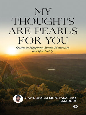 cover image of My Thoughts Are Pearls For You